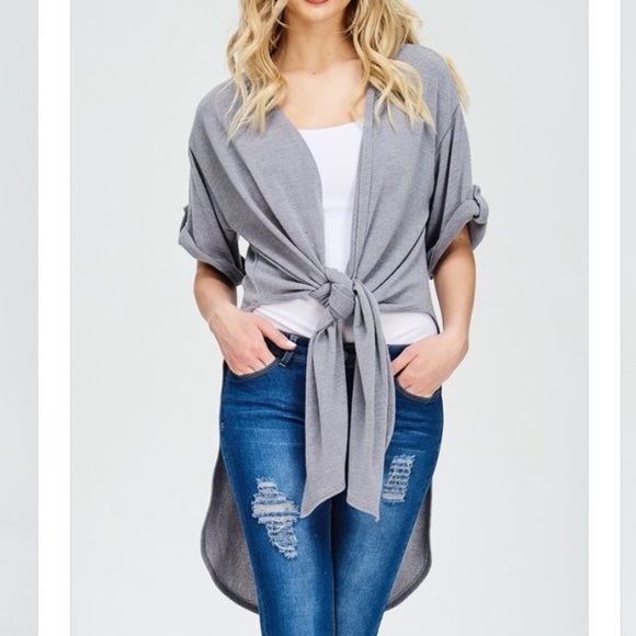 Jolie Sweaters - ✨NEW✨LAST✨Silver Knit Cardigan